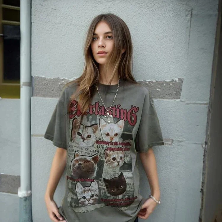 Everlasting Cats Tee Terry Blend Velvet Blend Canvas Blend