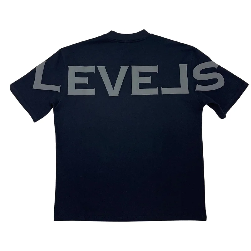 LEVELS SIGNATURE OVERSIZED TEE | BLK | CHARCOAL Rayon Fabric Velvet Fabric Corduroy Fabric