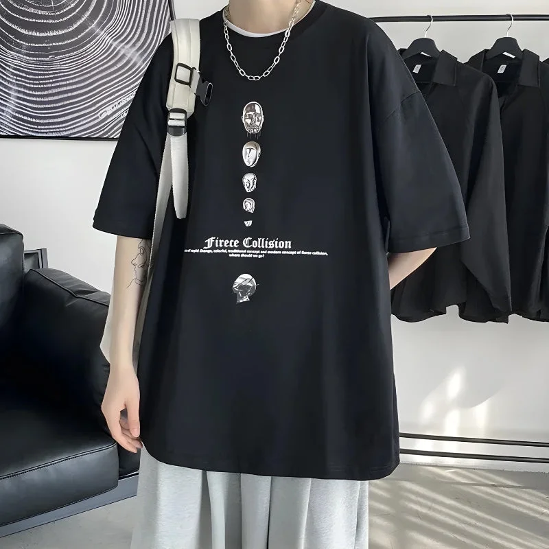 Fierce Collision Oversized Tee Casual Formal Business