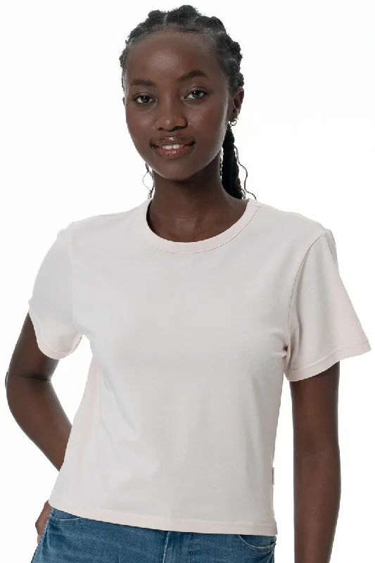 Fitted T-Shirt _ 145717 _ Pink Satin Fabric Silk Fabric Chiffon Fabric