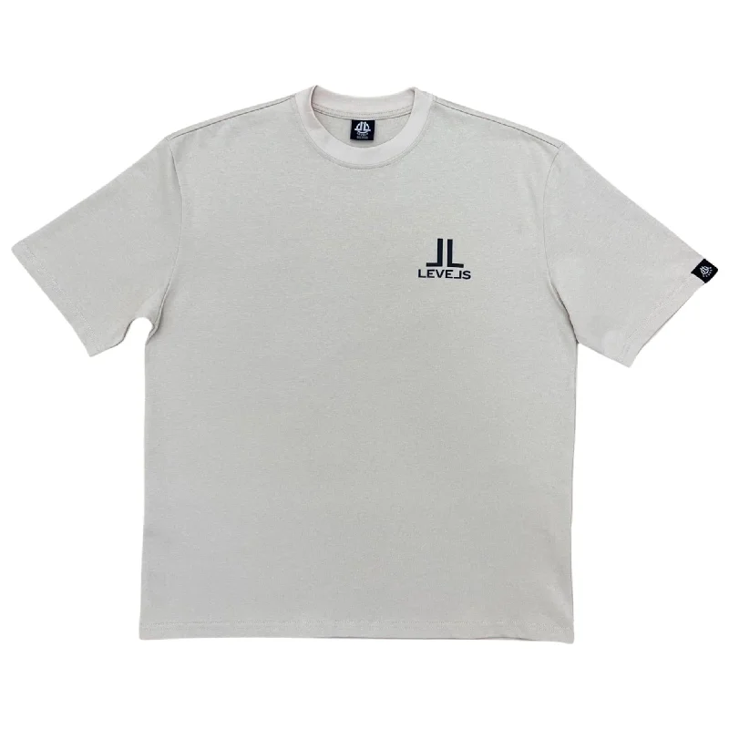 LUXE LEVELS OVERSIZED TEE | NUDE Collared Crew Neck Turtle Neck