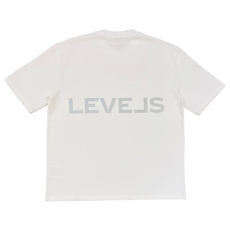LUXE LEVELS OVERSIZED REFLECTIVE TEE | LAUREN SHIREE Ribbed T-Shirt High Neck Heavyweight