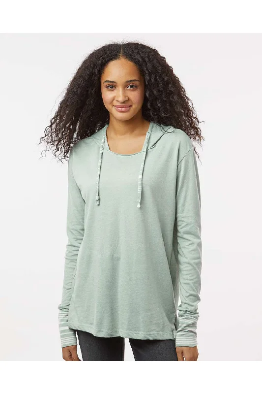 MV Sport Womens Heathered Jersey Hooded T-Shirt Hoodie - Greenstone - NEW Mesh Blend Leather Blend Suede Blend MV Sport Womens Heathered Jersey Hooded T-Shirt Hoodie - Greenstone - NEW Mesh Blend Leather Blend Suede Blend