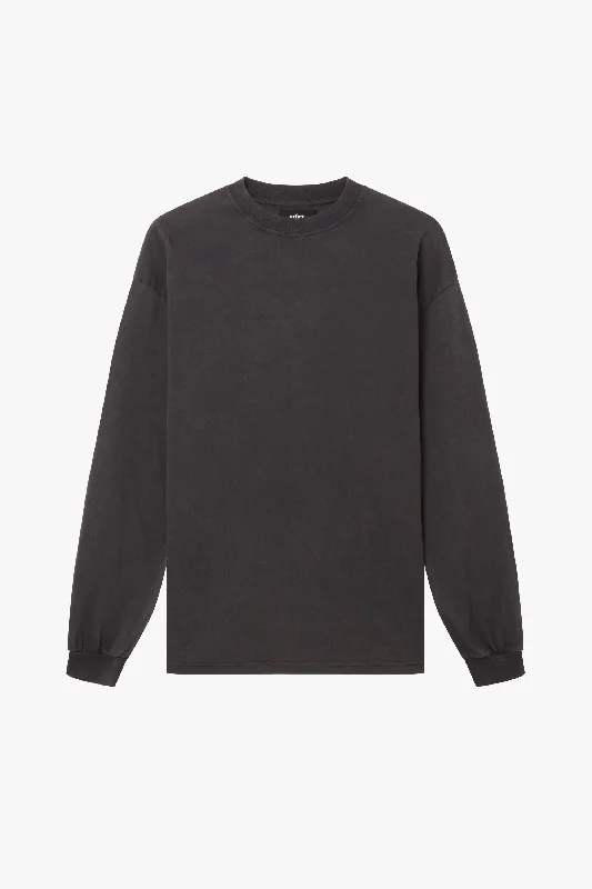 Oversized L/S T-Shirt V-Neck T-Shirt Long Sleeve Cotton