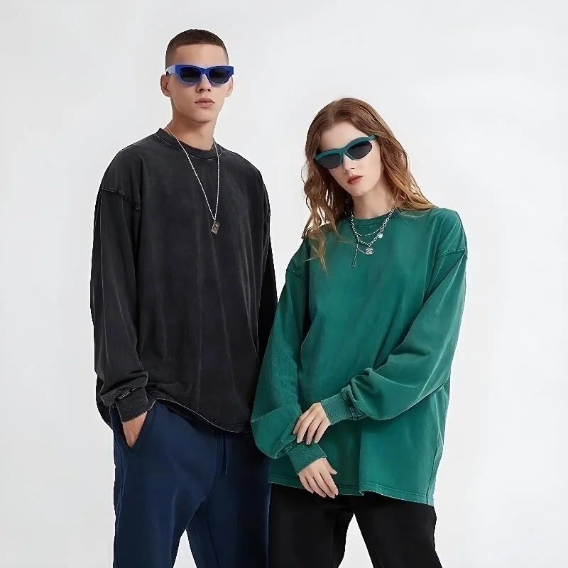 Oversized Washed Basic Tee Hooded Caped Shawl Collar