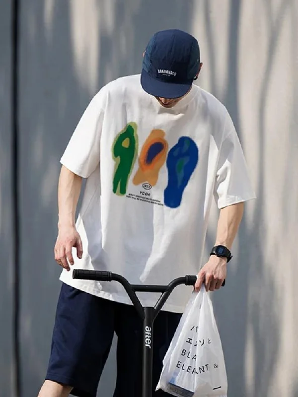 People in Aura Graphic Tee Solid Color Striped Floral