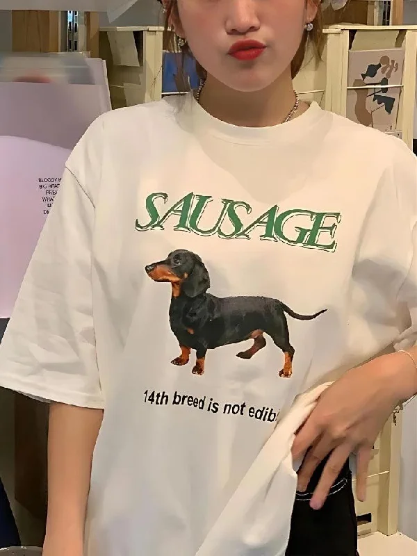 Sausage Dog Tee Nylon Fabric Polyester Fabric Spandex Fabric