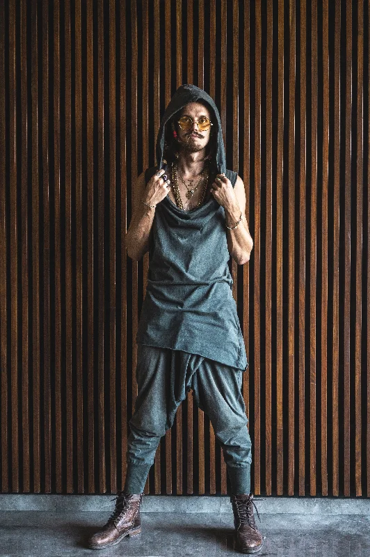 NOMAD Organic Cotton - Boho Ninja Assassin Summer Sleeveless T-shirt Mesh Fabric Canvas Fabric Denim Fabric NOMAD Organic Cotton - Boho Ninja Assassin Summer Sleeveless T-shirt Mesh Fabric Canvas Fabric Denim Fabric