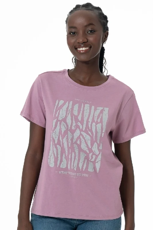 Statement T-Shirt _ 147096 _ Purple Fashionable Trendy Casual