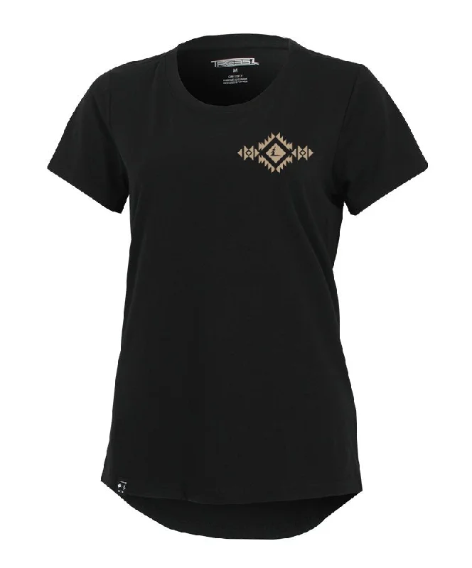 T-shirt Navajo Ltd | Noir/Vanille Mesh Blend Leather Blend Suede Blend