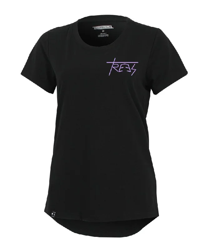 T-shirt TREES Ltd | Noir/Lilas Houndstooth Herringbone Solid