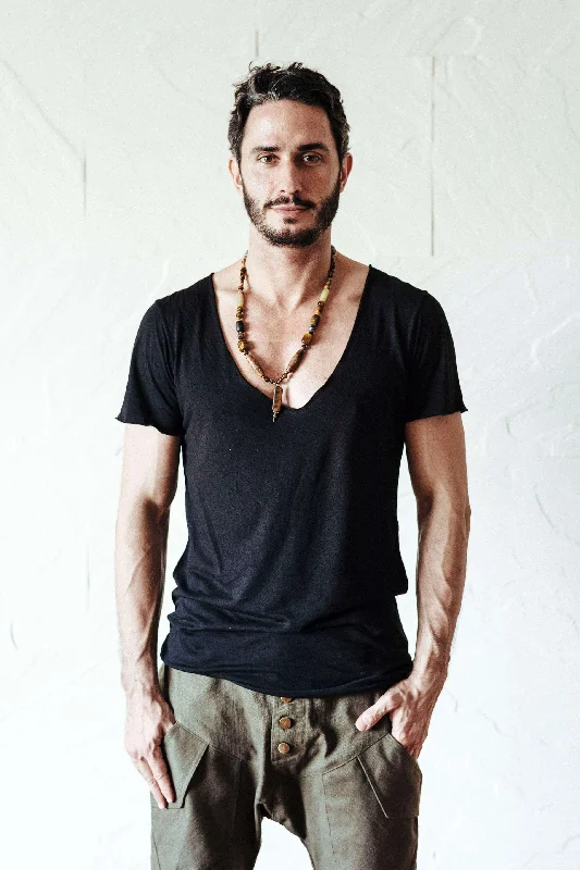 VALO TEE - V-neck Asymmetric Cotton Bamboo T-shirt Satin Blend Silk Blend Wool Blend VALO TEE - V-neck Asymmetric Cotton Bamboo T-shirt Satin Blend Silk Blend Wool Blend