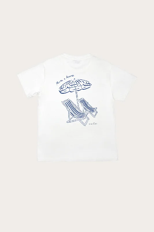 Griffith Mare e Amore T-Shirt White Spandex Blend Rayon Blend Denim Blend