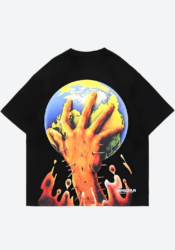 World Has Changed Graphic Tee Elasticated Padded Insulated