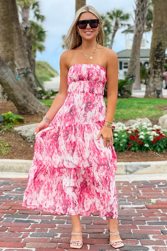 Creating Memories Sleeveless Maxi Dress - Pink