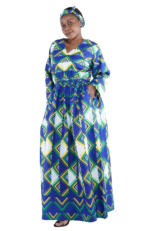 African Ladies Long Maxi Dress (One Size)