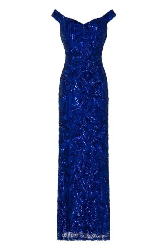Amira Royal Blue Luxe Love Triangle Sequin Off The Shoulder Maxi Dress Trendy Maxi Dress with Belt Amira Royal Blue Luxe Love Triangle Sequin Off The Shoulder Maxi Dress Trendy Maxi Dress with Belt