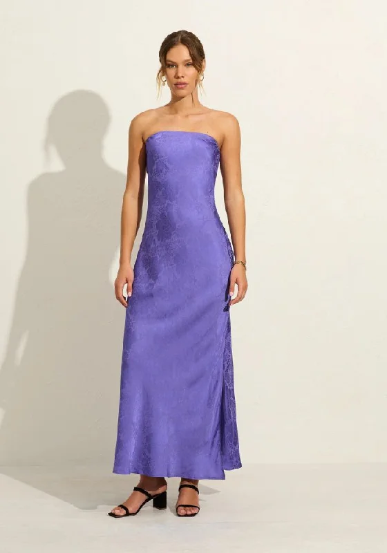Astrid Maxi Dress- Lavender Trendy Floral Print Maxi Dress