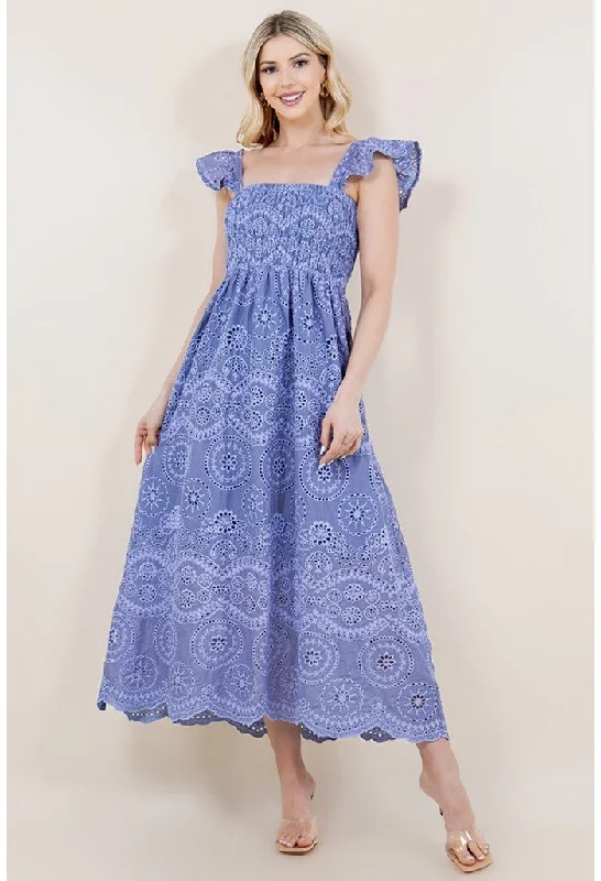 Camellia Maxi Dress-Periwinkle Fashionable Sleeveless Maxi Dress