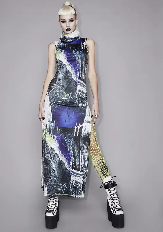 Casual Corruption Printed Maxi Dress Stylish Empire Waist Maxi Dress