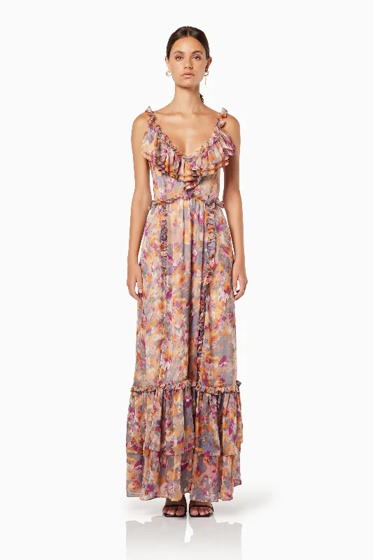 Elliatt Estate Maxi Dress - Multi Comfortable Flowy Maxi Dress
