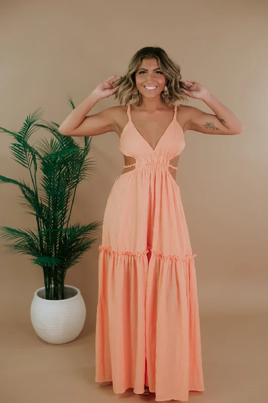 Enchanted Moments Maxi Dress, Orange