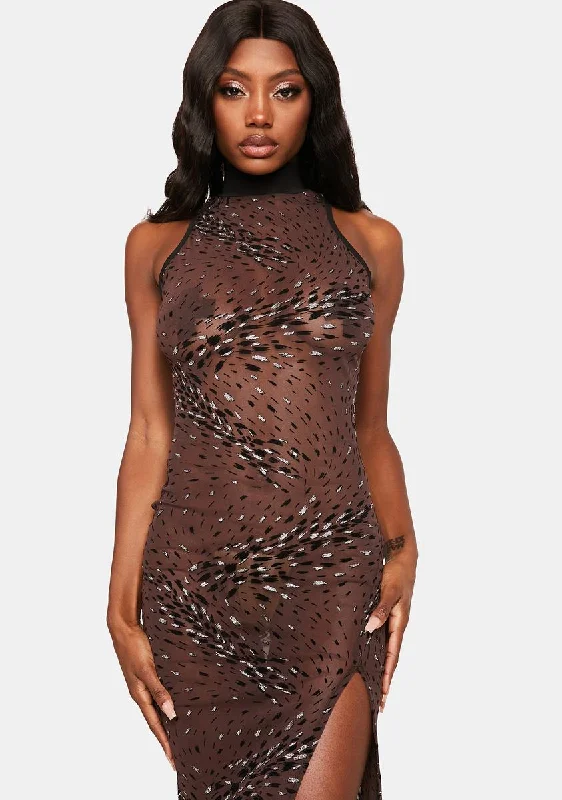 Ever So Stunning Sheer Maxi Dress Chic Button-Up Maxi Dress
