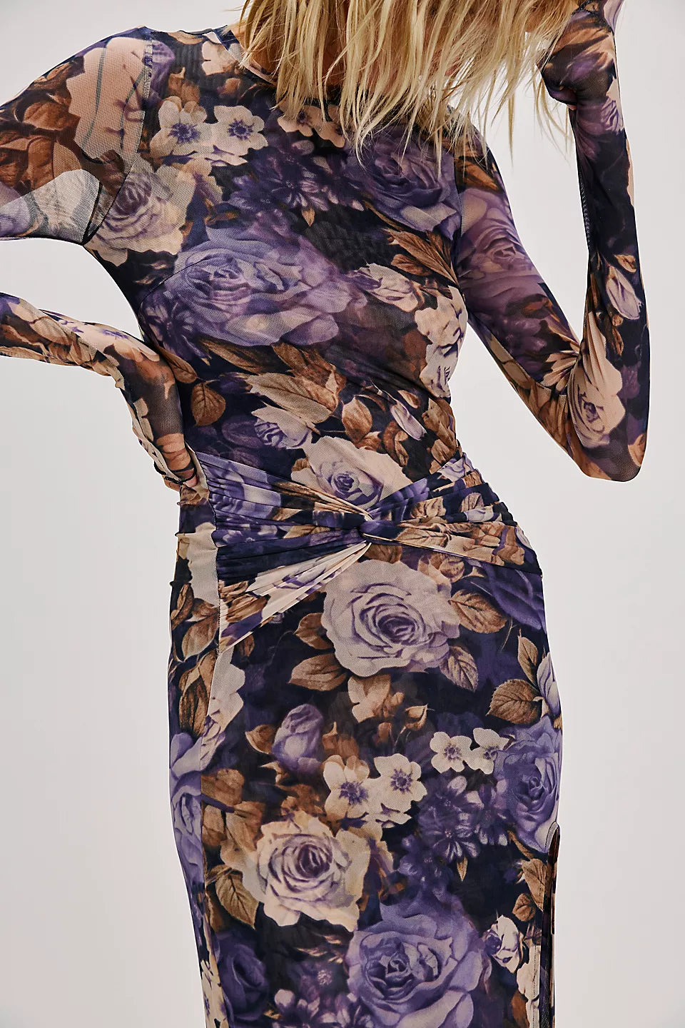 Gianni Maxi Dress - Denim Combo Elegant Maxi Dress with Belt