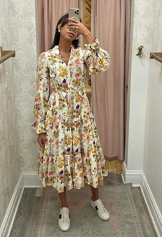 Lovely Meadow Maxi Dress Elegant Lace-Up Maxi Dress