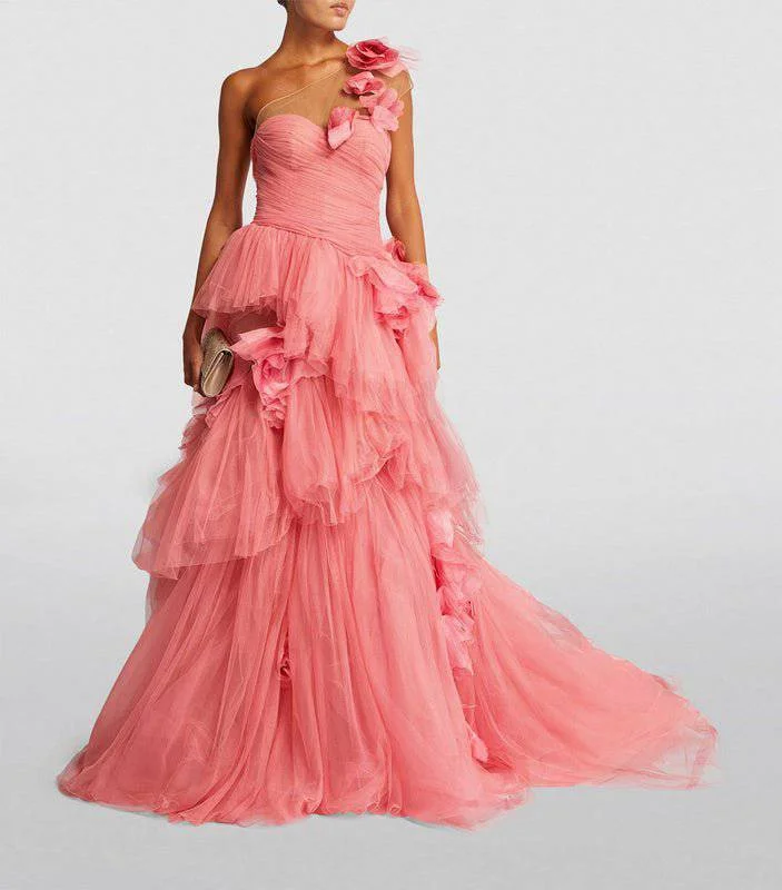 Margaret Strapless Floral Tiered Layer Maxi Dress Elegant Maxi Dress with Lace