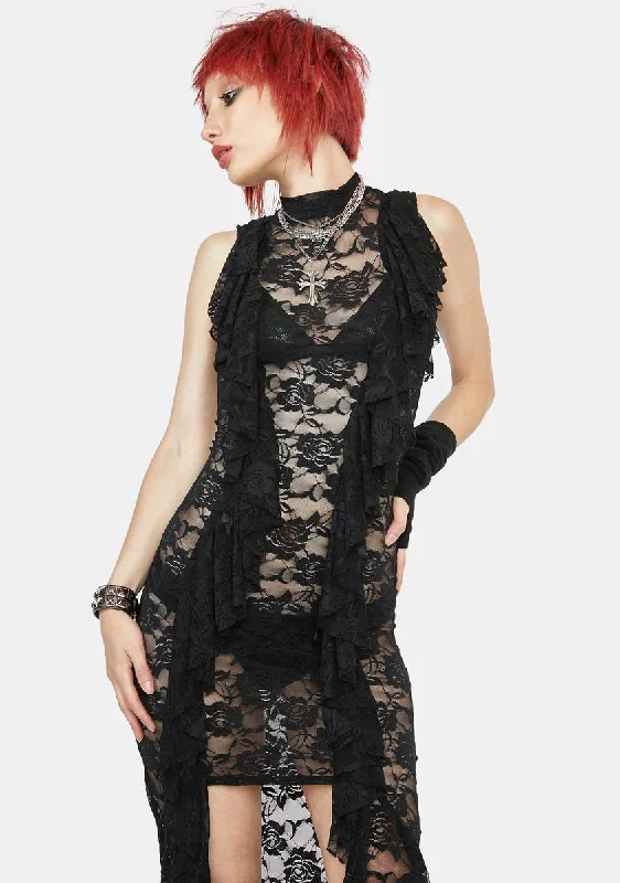 Romance The Night Lace Maxi Dress Comfortable Flowy Maxi Dress