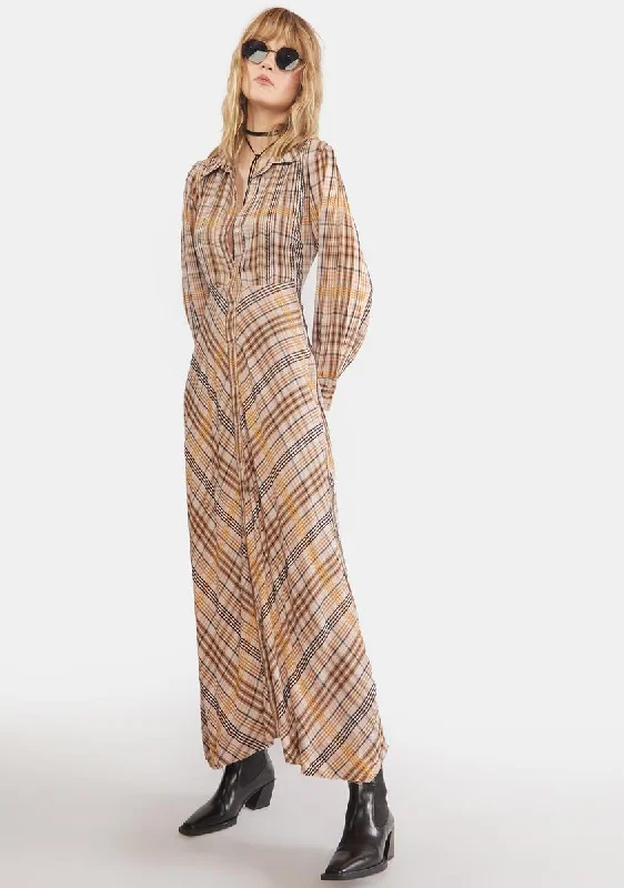 Sadie Plaid Maxi Dress Classic Tulle Maxi Dress