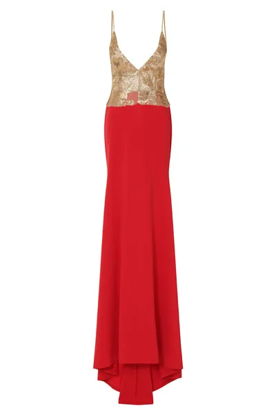 Shayla Red Slinky Backless Fishtail Maxi Dress Cozy Wrap Maxi Dress