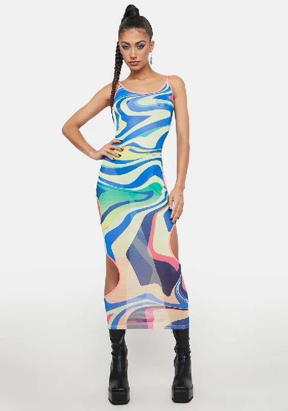 Sky Forward It Swirl Maxi Dress Classic A-Line Maxi Dress