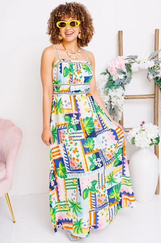 Art Fest Maxi Dress, MULTI Chic Summer Maxi Dress