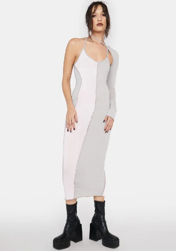 Status Update Maxi Dress Fashionable Faux Wrap Maxi Dress