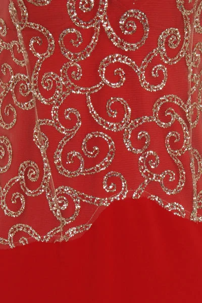 Vanity Sparkle Red Slinky Fishtail Maxi Dress Fashionable Button-Down Maxi Dress