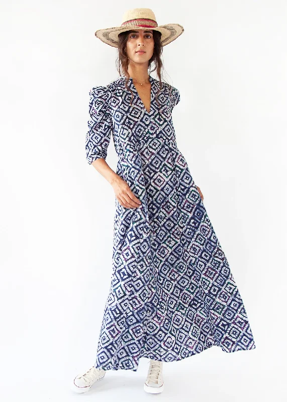 Vayu Diamond Maxi Dress Deep Blue