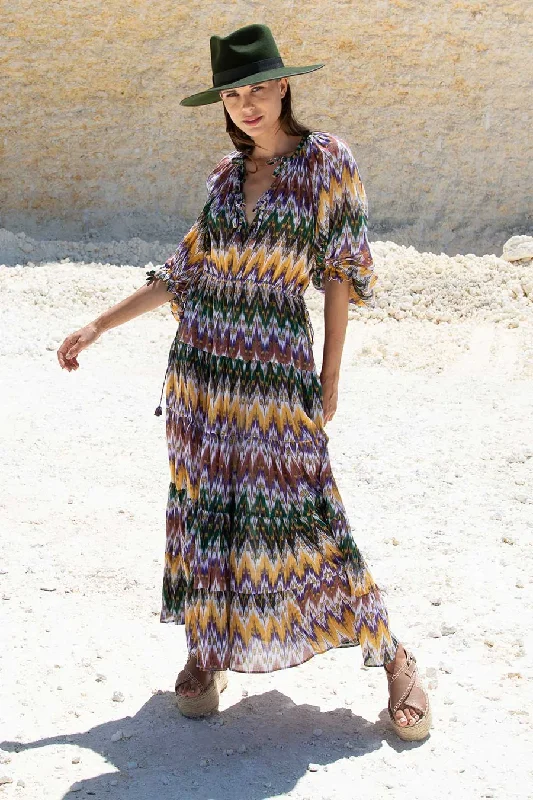 Scallop Maxi Dress Ziggy Multi