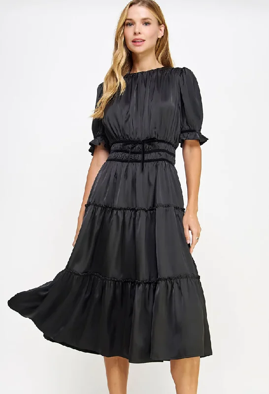 Velveteen Maxi Dress Fashionable Chiffon Maxi Dress