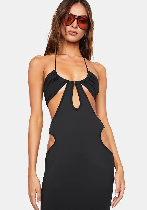 Weekend House Party Maxi Dress Fashionable Open-Back Maxi Dress