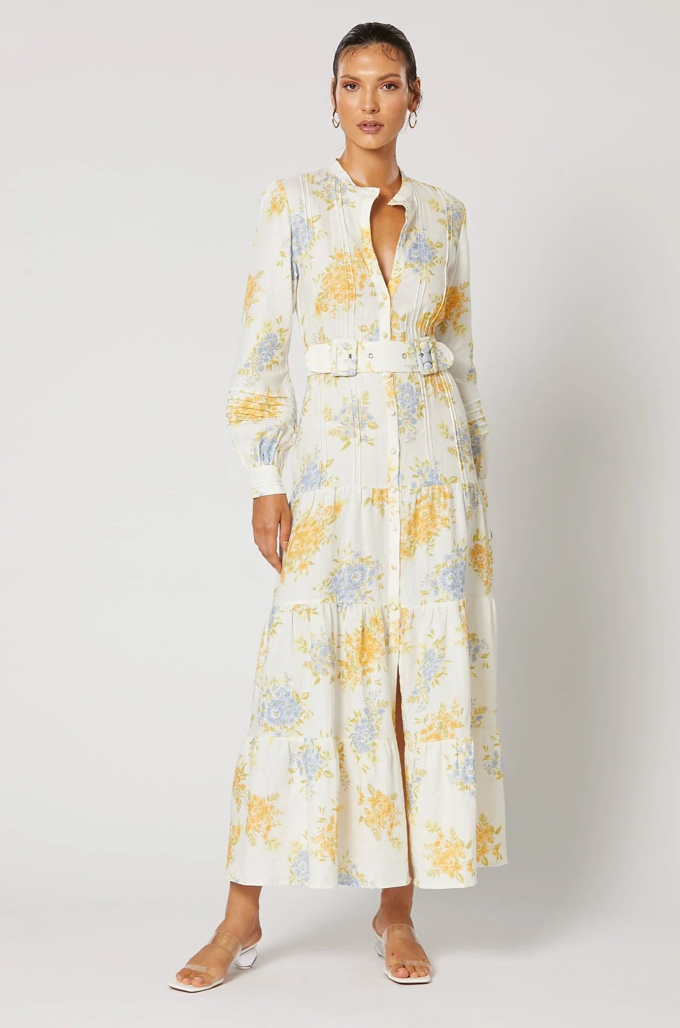 Winona Ravello Button Maxi Dress - Print Trendy Printed Maxi Dress