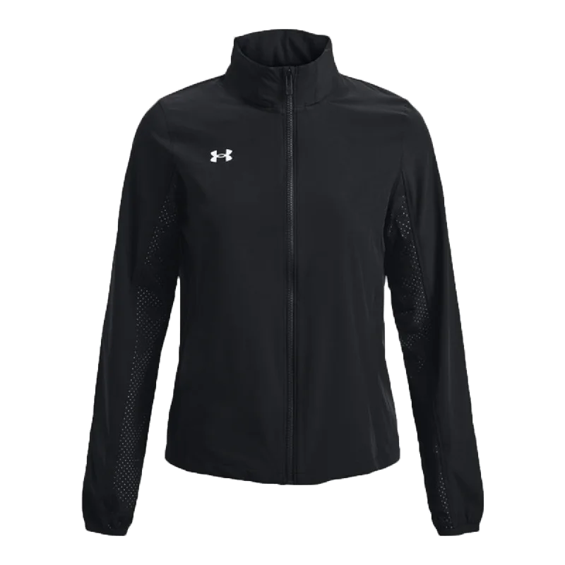 Under Armour Women's Black Squad 3.0 Warm-Up Full Zip Jacket