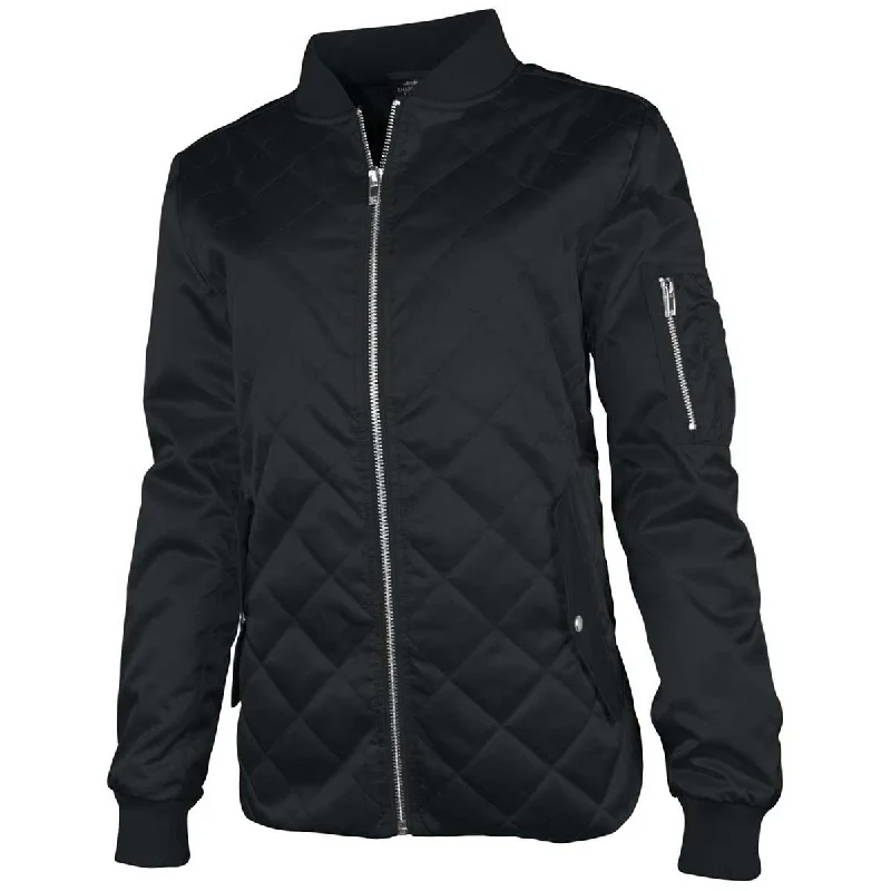 Charles River Women's Black Quilted Boston Flight Jacket