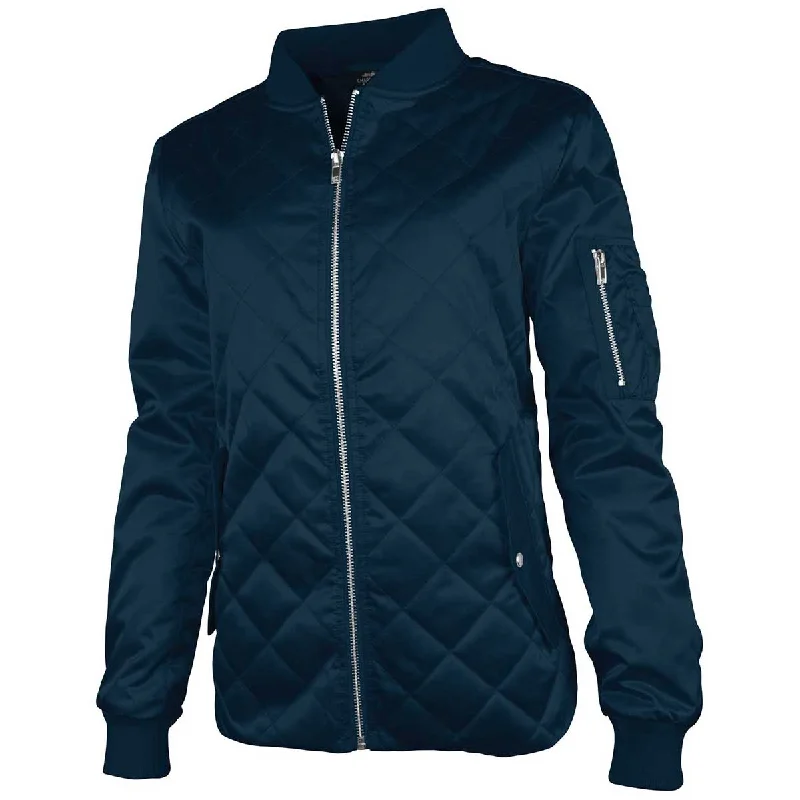 Charles River Women's Navy Quilted Boston Flight Jacket