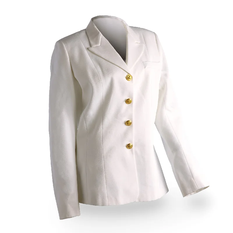 AS-IS NAVY Women Service Dress White Jacket with Gold Buttons - FINAL SALE