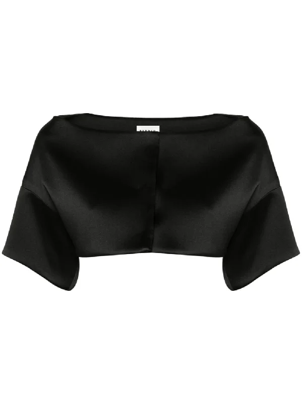 drop-shoulder cropped jacket