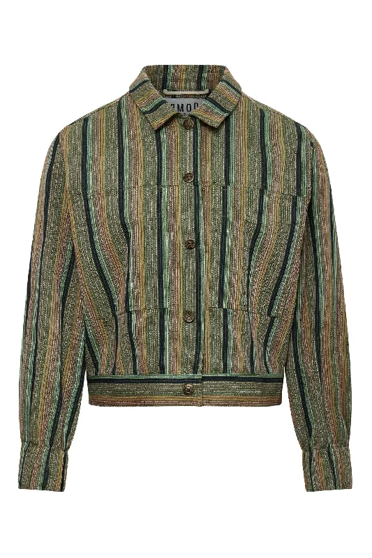 Neptune Cotton Jacket Stripes Green