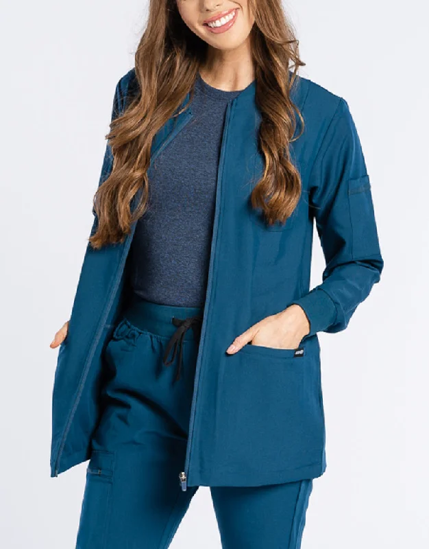 Scrub Jacket Zip Up - Gibraltar Blue