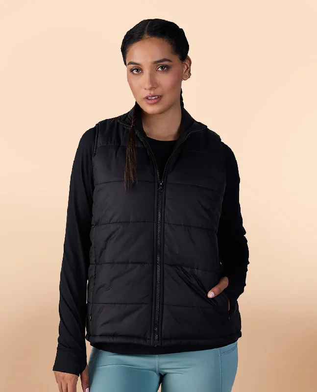 Sleeveless Puffer Jacket Black